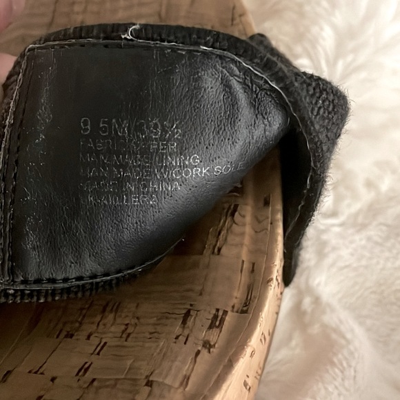 LUCKY BRAND Black strap Cork wedge sandal - Picture 4 of 5